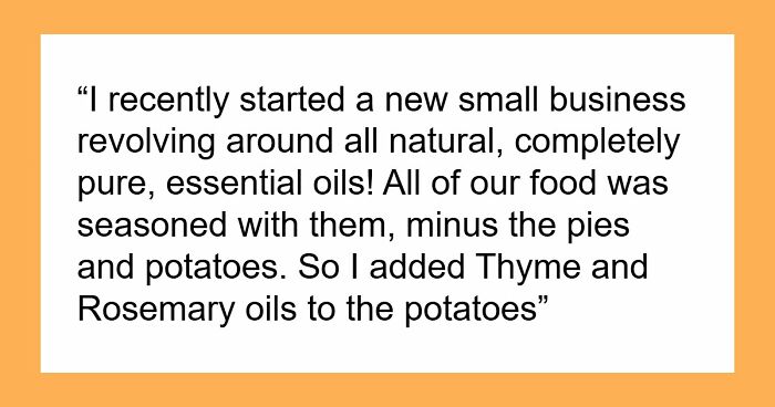 MLM MIL Doses The Entire Thanksgiving Dinner With Essential Oils, Tells Nobody Until It Is Too Late