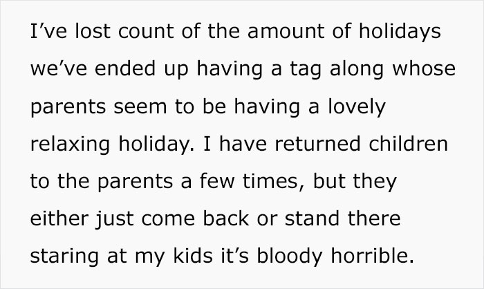 Frustrated Mom Can't Stand Random Kids Attaching Themselves To Her Family On Holidays Frustrated Mom Can't Stand Random Kids Attaching Themselves To Her Family On Holidays