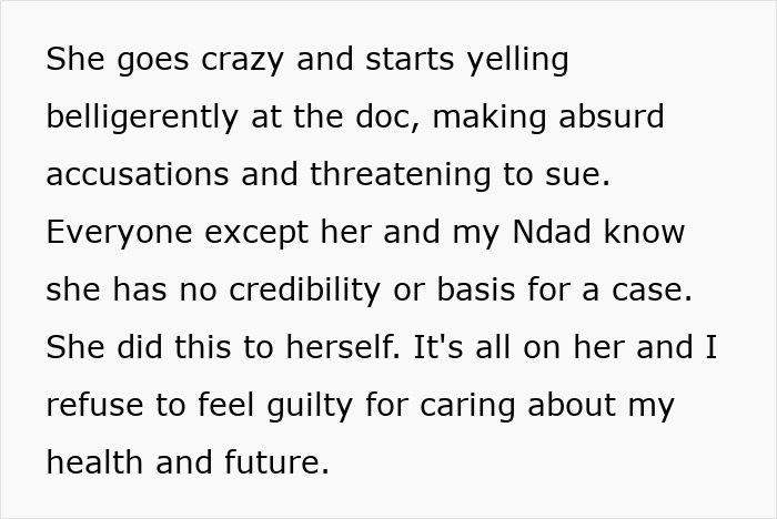 Mom yells belligerently at doctor, making absurd accusations and threatening to sue for the lung donation refusal. Mom yells belligerently at doctor, making absurd accusations and threatening to sue for the lung donation refusal.