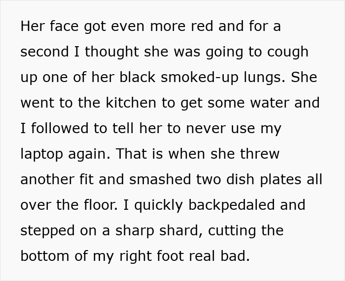 Text describing a teen's life is a mess after refusing to donate lung, with mom throwing a fit and breaking plates. Text describing a teen's life is a mess after refusing to donate lung, with mom throwing a fit and breaking plates.