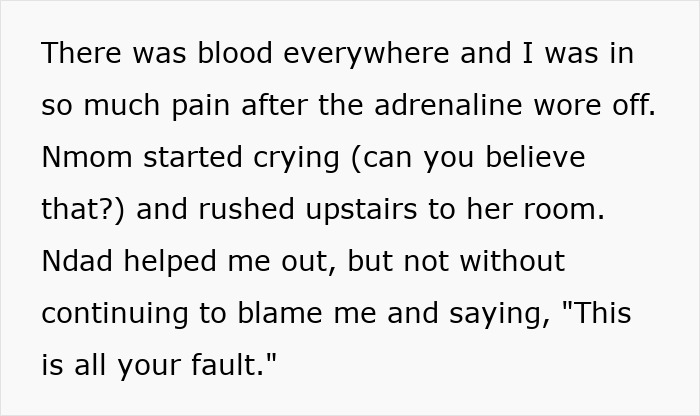 Teen's life is a mess after refusing to donate lung to mom, blood everywhere and dad blaming him. Teen's life is a mess after refusing to donate lung to mom, blood everywhere and dad blaming him.