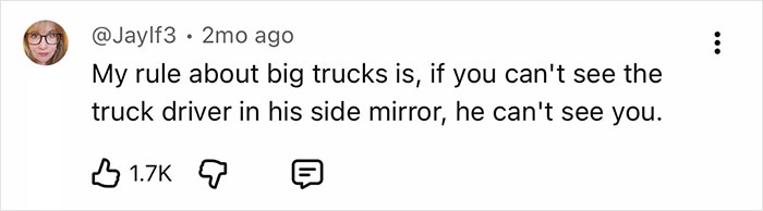 Mortician reveals life lessons from bodies: a comment about truck drivers and blind spots.