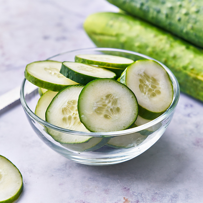 Sliced cucumbers, representing a healthy alternative to barbaric surgery and celebrity promotions. Sliced cucumbers, representing a healthy alternative to barbaric surgery and celebrity promotions.