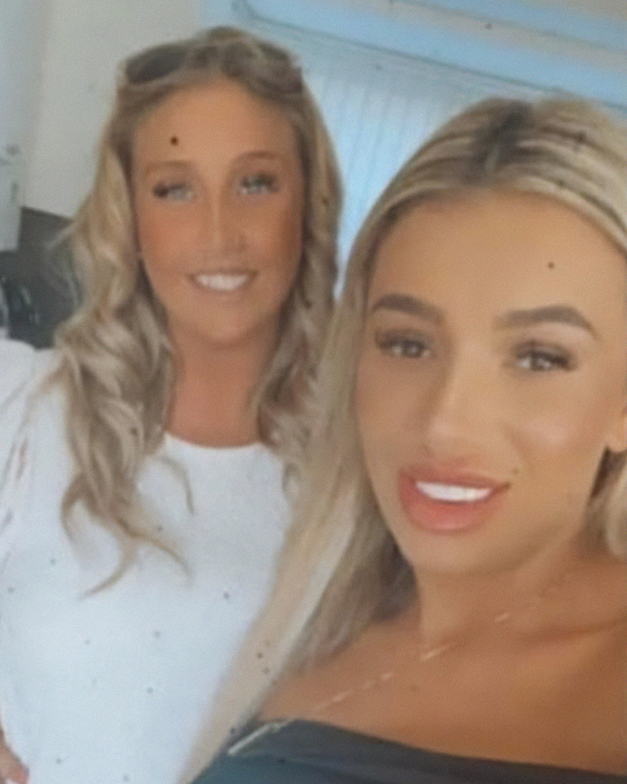Two smiling women, one with long blonde hair, possibly a celebrity, related to a mother passing away after botched surgery. Two smiling women, one with long blonde hair, possibly a celebrity, related to a mother passing away after botched surgery.