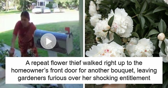 Entitled Neighbor Treats Man’s Garden Like A Free Florist, Gets Caught Redhanded On Camera