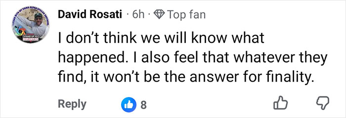 Screenshot of David Rosati's Facebook comment about the lack of finality in the Nolan Wells scandalous case. Screenshot of David Rosati's Facebook comment about the lack of finality in the Nolan Wells scandalous case.