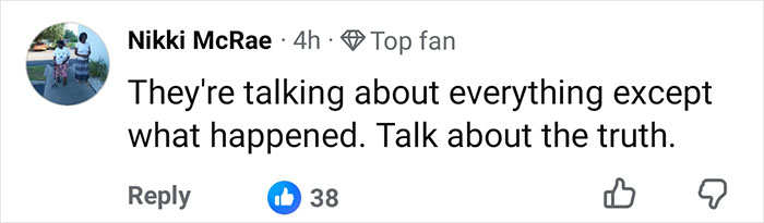 Screenshot of Nikki McRae's Facebook comment urging truth in the Nolan Wells scandalous case discussion. Screenshot of Nikki McRae's Facebook comment urging truth in the Nolan Wells scandalous case discussion.