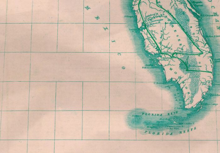 An old map of Florida, showing historical geography. Explore fascinating history facts.