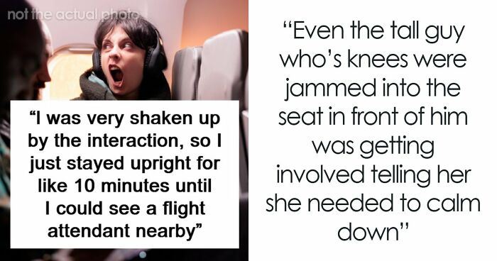 Woman Physically Stops Stranger From Reclining On An Overnight Flight, Throws A Tantrum