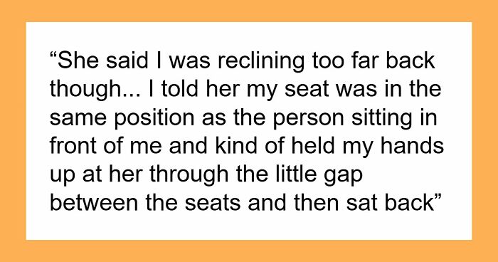 Woman Physically Stops Stranger From Reclining On An Overnight Flight, Throws A Tantrum