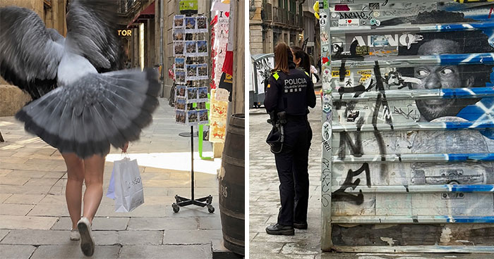 This Photographer Captures Perfectly Timed Coincidences On The Streets Of Barcelona (77 Pics)