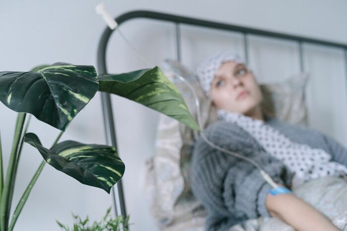 A patient with an IV drip, showcasing one of the rarest things that have happened to people.