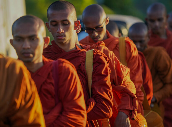 A line of Buddhist monks walking, an 11YO boy driving a pickup truck led to many injured and lives lost. A line of Buddhist monks walking, an 11YO boy driving a pickup truck led to many injured and lives lost.