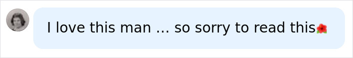 A social media comment with a poppy emoji, saying I love this man ... so sorry to read this, about Danny Glover's diagnosis. A social media comment with a poppy emoji, saying I love this man ... so sorry to read this, about Danny Glover's diagnosis.