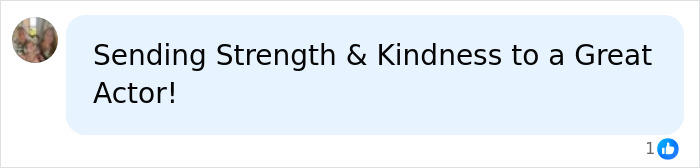 A social media comment sending strength and kindness to Danny Glover after his diagnosis reveal. A social media comment sending strength and kindness to Danny Glover after his diagnosis reveal.