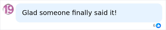 A social media comment simply stating, Glad someone finally said it!, regarding the Nantucket store and influencers.