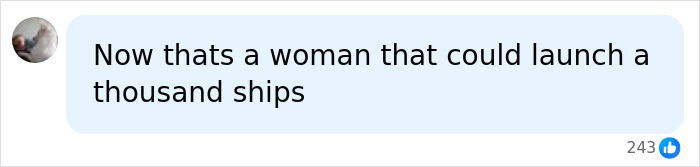 A social media comment about the Helen of Troy actress and her age-defying looks. A social media comment about the Helen of Troy actress and her age-defying looks.