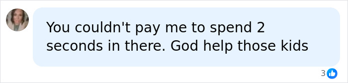 A social media comment expressing reluctance to be in the Ohio House of Horrors home and concern for the children. A social media comment expressing reluctance to be in the Ohio House of Horrors home and concern for the children.
