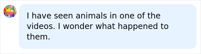 A social media comment from a user concerned about animals in the Ohio 'House Of Horrors' case. A social media comment from a user concerned about animals in the Ohio 'House Of Horrors' case.