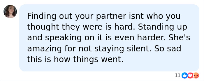 Screenshot of a social media comment about an influencer's exposed husband on TikTok trend.