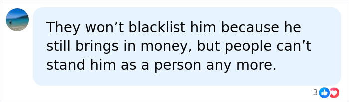 A text message explaining why Ryan Reynolds won't be blacklisted despite Hollywood backlash and projects falling apart, due to his earning potential.