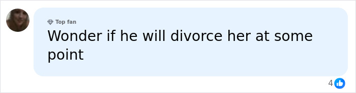 A comment asking if Ryan Reynolds will divorce, amidst Hollywood backlash concerns.