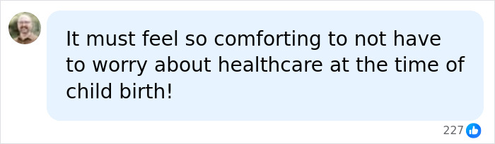 Screenshot of a tweet pointing out the irony regarding JD Vance and child birth healthcare. Screenshot of a tweet pointing out the irony regarding JD Vance and child birth healthcare.