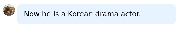 A text message describing a major Hollywood star as a Korean drama actor. A text message describing a major Hollywood star as a Korean drama actor.