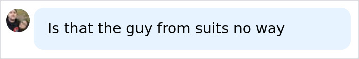 A text message from a fan, expressing surprise at the major Hollywood star's unrecognizable look. A text message from a fan, expressing surprise at the major Hollywood star's unrecognizable look.