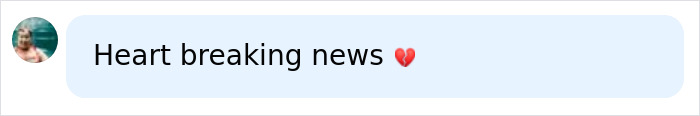 A chat bubble showing a user's reaction: Heart breaking news, about the incident involving Buddhist monks and a pickup truck. A chat bubble showing a user's reaction: Heart breaking news, about the incident involving Buddhist monks and a pickup truck.