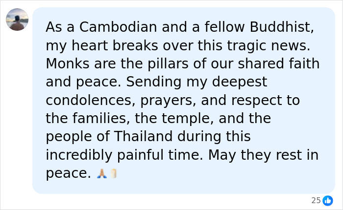 A heartfelt message from a Cambodian Buddhist, sending condolences and prayers for the monks and Thailand. A heartfelt message from a Cambodian Buddhist, sending condolences and prayers for the monks and Thailand.