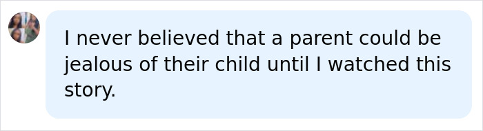 User comment reflecting on a parent's jealousy after learning about the track star's story and truth. User comment reflecting on a parent's jealousy after learning about the track star's story and truth.