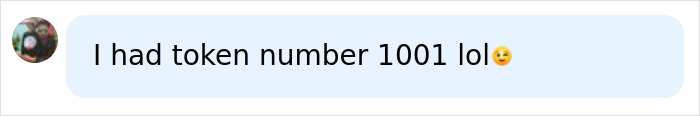 A social media comment stating 'I had token number 1001 lol' with an emoji, related to Bonnie Blue's baby shower scandal. A social media comment stating 'I had token number 1001 lol' with an emoji, related to Bonnie Blue's baby shower scandal.