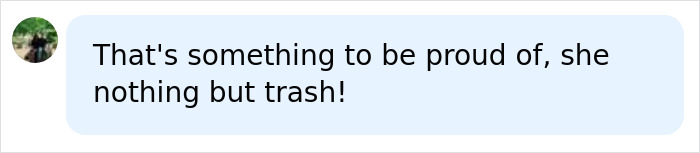 A social media comment calling Bonnie Blue trash after her baby shower scandal. A social media comment calling Bonnie Blue trash after her baby shower scandal.
