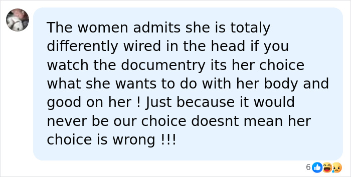A social media comment discussing Bonnie Blue's choice after her baby shower scandal. A social media comment discussing Bonnie Blue's choice after her baby shower scandal.