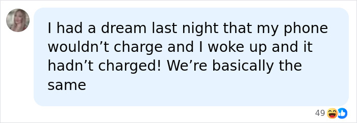 A social media comment comparing a personal dream prediction to the expert's grim AI warning about Covid.