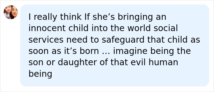 A chat message discussing Bonnie Blue's life before fame, with a coworker spilling tea about her.