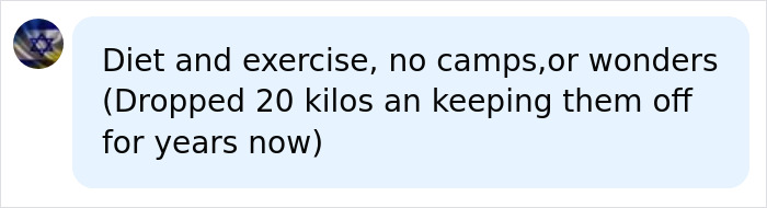 A comment promoting diet and exercise over a Chinese fat camp to achieve a before-and-after weight loss. A comment promoting diet and exercise over a Chinese fat camp to achieve a before-and-after weight loss.