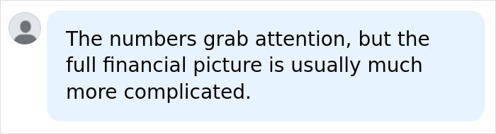 A screenshot showing text about Hollywood star income being complicated amidst a custody battle.