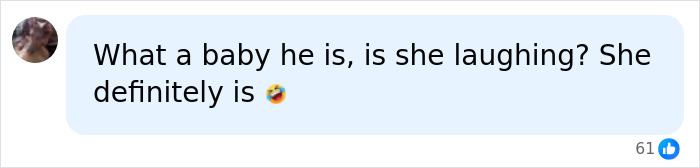 A social media comment reading: What a baby he is, is she laughing? She definitely is 😂, about Trump's NATO snub. A social media comment reading: What a baby he is, is she laughing? She definitely is 😂, about Trump's NATO snub.