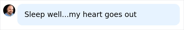A social media comment expressing sympathy during Hannah Rapp's memorial.