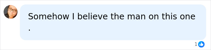 A social media comment about a Hollywood star's custody battle, expressing belief in the man's claims.