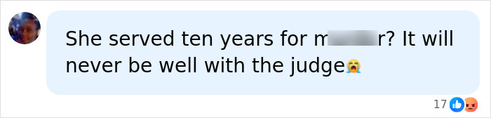Screenshot of a social media comment about a track star's mother, discussing the justice served. Screenshot of a social media comment about a track star's mother, discussing the justice served.
