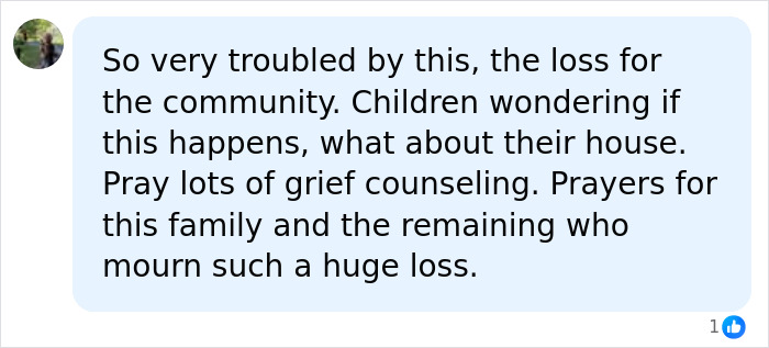 A social media comment praying for grief counseling for the family after the cheating son-in-law tragedy. A social media comment praying for grief counseling for the family after the cheating son-in-law tragedy.