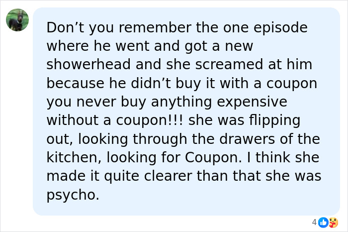A comment detailing an episode where Kate Gosselin screamed about coupons, illustrating horrifying childhood claims. A comment detailing an episode where Kate Gosselin screamed about coupons, illustrating horrifying childhood claims.
