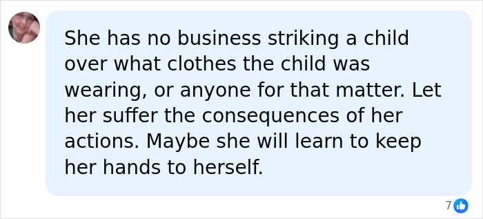Text bubble criticizing the Canadian woman accused of slapping a Jersey Shore teen over clothes. Text bubble criticizing the Canadian woman accused of slapping a Jersey Shore teen over clothes.