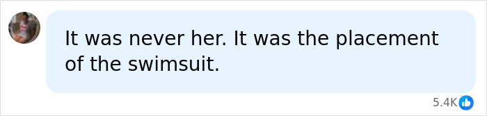 Social media comment defending Stassi Schroeder, attributing SpongeBob comparisons to swimsuit placement on SI Swimsuit Runway.