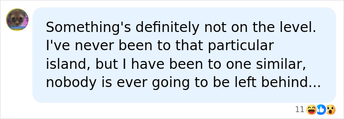 A social media comment speculating on the Nolan Wells case preliminary autopsy results, mentioning an island.