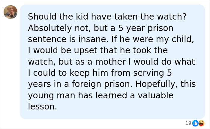 A social media comment about a mom breaking silence as her teen son faces years in Thai jail.