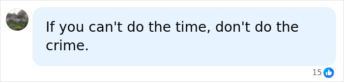 A social media comment about a teen son facing jail in Thailand for airport crime, stating If you cant do the time, dont do the crime.